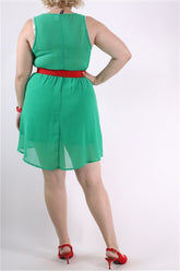 שמלת שיפון בירוק- L